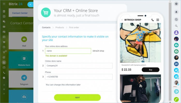 You can create an online store in 3 minutes!