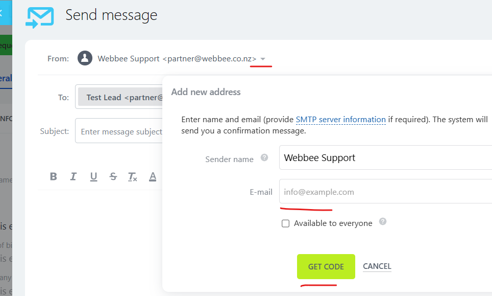 Email configuration in Bitrix24 Email configuration in Bitrix24
