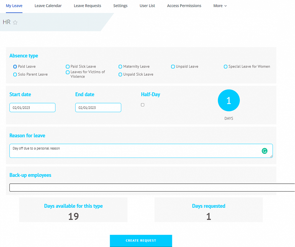 Leave Management in Bitrix24 for HR Leave Management in Bitrix24 for HR