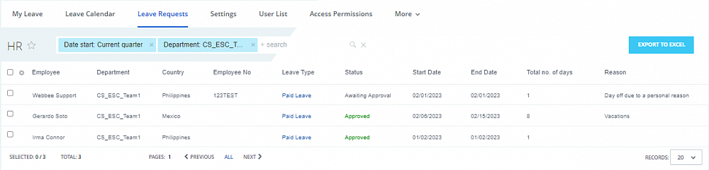 Leave Management in Bitrix24 for HR Leave Management in Bitrix24 for HR
